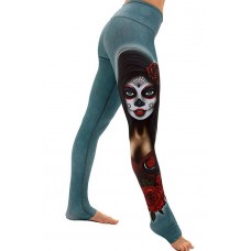 Teal Ghost Casual Skinny Leggings