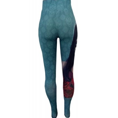 Teal Ghost Casual Skinny Leggings