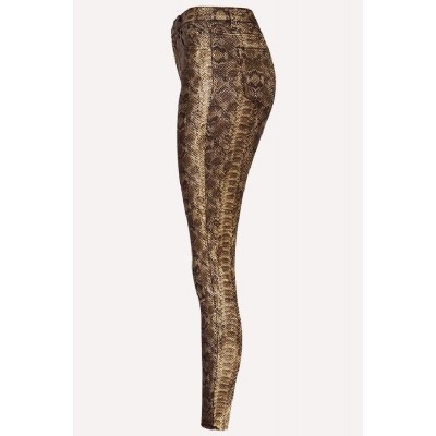 Gold Snakeskin Skinny Sexy Leggings