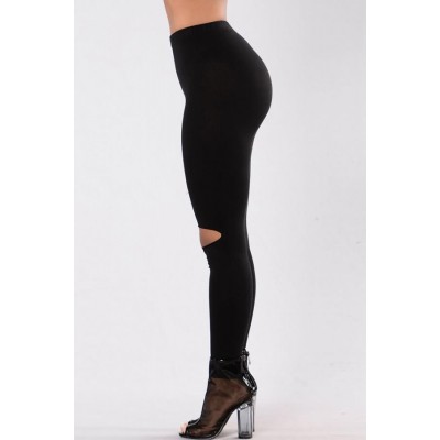 Black Cutout High Waist Sexy Leggings