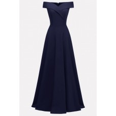 Dark-Off Shoulder Zipper Back Sexy A Line Formal Dress